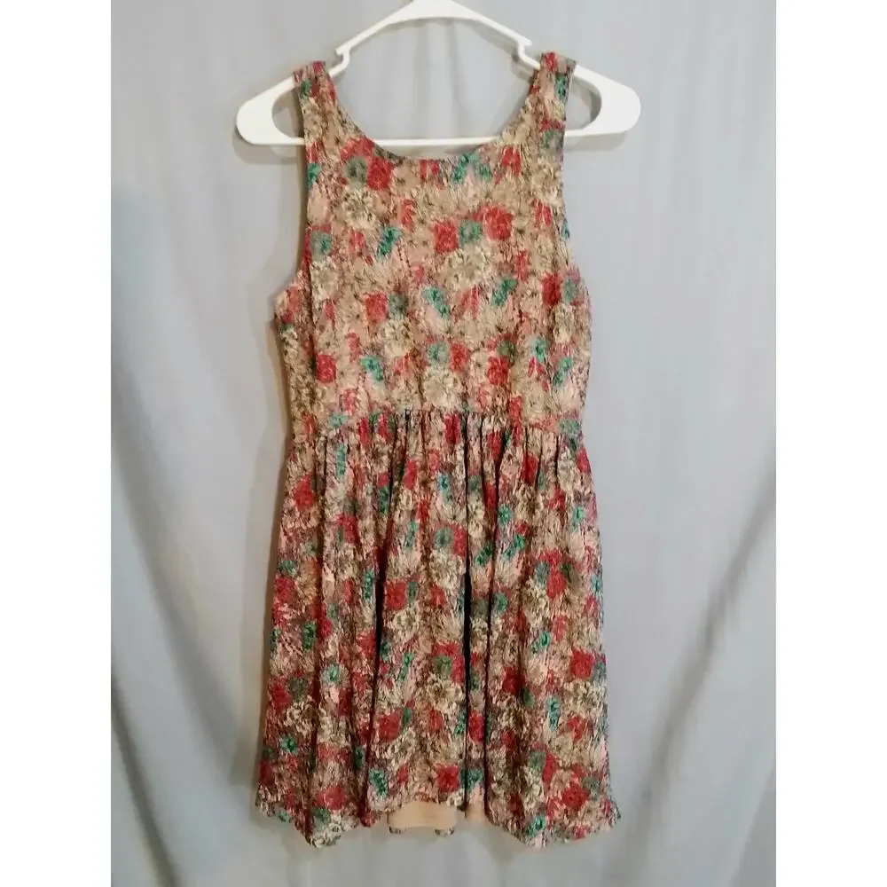 American Rag Cie  multi colored floral mini dress - Picture 7 of 8